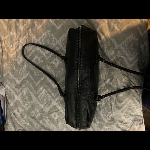 Authentic Fendi Selleria black leather bag. 15” long, 4.5” high and 3” wide. - Picture 4 of 10
